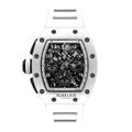 Skeleton Chronograph 44 – Openworked Dial | White Case & White Rubber Strap