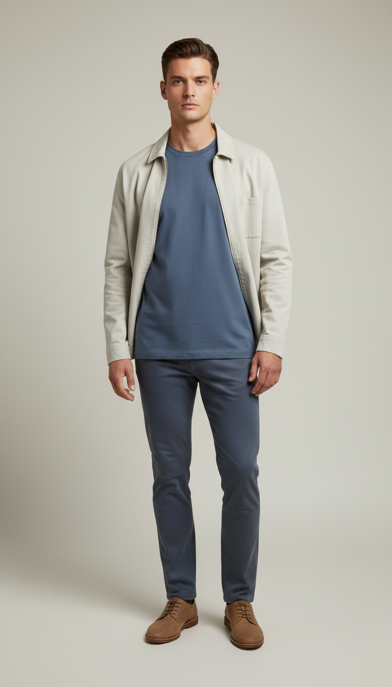 Minimalist Tee in Slate Blue
