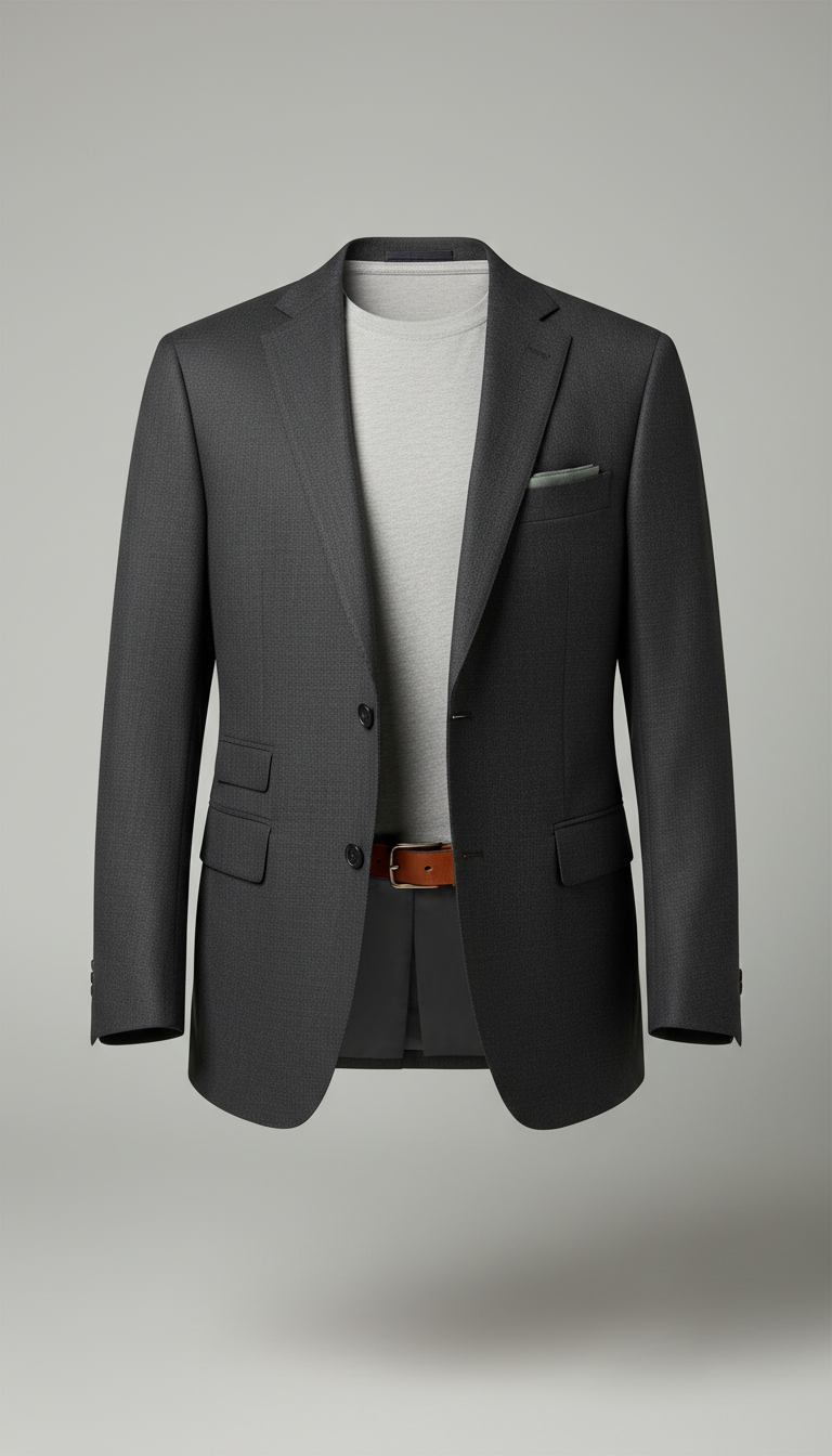 Tailored Blazer in Midnight Charcoal